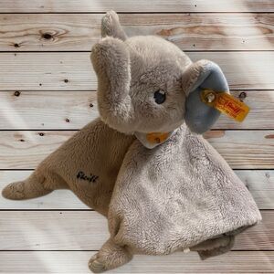 Steiff Baby 12” Elephant Plush Toy Blanket